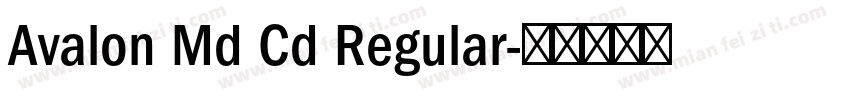 Avalon Md Cd Regular字体转换